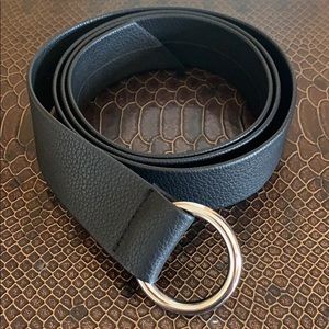 B-Low The Belt Black Belt with Silver Ring